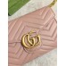 Gucci GG Marmont Mini Chain Bag in Nude Chevron Leather
