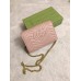 Gucci GG Marmont Mini Chain Bag in Nude Chevron Leather