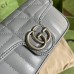 Gucci GG Marmont Super Mini Bag in Grey Matelasse Leather