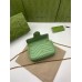 Gucci GG Marmont Super Mini Bag in Green Chevron Leather