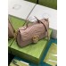 Gucci GG Marmont Small Top Handle Bag in Nude Chevron Calfskin