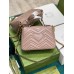 Gucci GG Marmont Small Top Handle Bag in Nude Chevron Calfskin