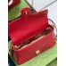 Gucci GG Marmont Small Top Handle Bag in Red Chevron Calfskin