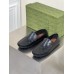 Gucci Mens Driver Loafers in Black Signature Leather