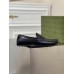 Gucci Mens Driver Loafers in Black Signature Leather