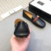 Gucci Mens Driver Loafers in Black Leather with Web