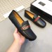 Gucci Mens Driver Loafers in Black Leather with Web