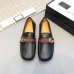 Gucci Mens Driver Loafers in Black Leather with Web