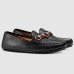 Gucci Horsebit Drive Loafers in Black Leather with Web