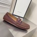 Gucci Interlocking G Horsebit Drive Loafers in Brown Leather with Web