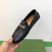 Gucci Interlocking G Horsebit Drive Loafers in Black Leather with Web