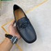 Gucci Mens Drive Loafers in Blue Leather with Interlocking G