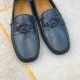 Gucci Mens Drive Loafers in Blue Leather with Interlocking G