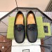 Gucci Mens Drive Loafers in Black Leather with Interlocking G