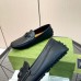 Gucci Mens Drive Loafers in Black Leather with Interlocking G