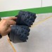 Gucci Mens Drive Loafers in Blue Leather and GG Supreme Canvas