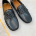 Gucci Mens Drive Loafers in Black Leather with Cut-out Interlocking G