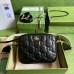 Gucci Small Shoulder Bag In Black GG Matelasse Leather Gucci Small Shoulder Bag In Black GG Matelasse Leather