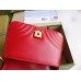 Gucci GG Marmont Mini Top Handle Bag in Red Chevron Calfskin
