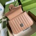 Gucci GG Marmont Mini Top Handle Bag in Rose Beige Matelasse Leather