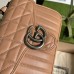 Gucci GG Marmont Mini Top Handle Bag in Rose Beige Matelasse Leather