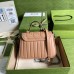 Gucci GG Marmont Mini Top Handle Bag in Rose Beige Matelasse Leather