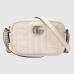 Gucci GG Marmont Mini Camera Bag in White Matelasse Leather