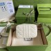 Gucci GG Marmont Mini Camera Bag in White Matelasse Leather