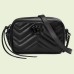 Gucci GG Marmont Mini Camera Bag in Black Matelasse Calfskin