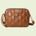 Gucci Small Shoulder Bag In Brown GG Matelasse Leather Gucci Small Shoulder Bag In Brown GG Matelasse Leather
