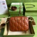 Gucci Small Shoulder Bag In Brown GG Matelasse Leather Gucci Small Shoulder Bag In Brown GG Matelasse Leather