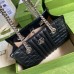 Gucci GG Marmont Small Tote in Black Matelasse Leather