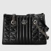 Gucci GG Marmont Small Tote in Black Matelasse Leather