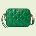 Gucci Small Shoulder Bag In Green GG Matelasse Leather Gucci Small Shoulder Bag In Green GG Matelasse Leather