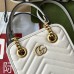 Gucci GG Marmont Mini Bag in White Chevron Leather