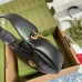 Gucci GG Marmont Half-moon Mini Bag in Black Chevron Leather