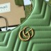 Gucci GG Marmont Half-moon Mini Bag in Green Chevron Leather