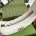 Gucci GG Marmont Half-moon Mini Bag in White Chevron Leather