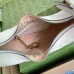 Gucci GG Marmont Half-moon Mini Bag in White Chevron Leather
