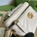 Gucci GG Marmont Mini Beauty Case in White Chevron Leather