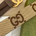 Gucci Jumbo GG & Brown Leahter Belt 38MM with Double G Buckle