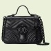 Gucci GG Marmont Mini Top Handle Bag in Black Matelasse Calfskin