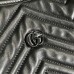 Gucci GG Marmont Large Tote Bag in Black Chevron Leather