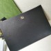 Gucci GG Marmont Portfolio Pouch in Black Leather