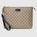 Gucci Portfolio Pouch in Beige GG Supreme Canvas