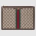 Gucci Ophidia GG Portfolio Pouch in Beige GG Supreme Canvas