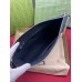 Gucci Portfolio Pouch in Black GG Canvas with Web