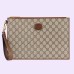 Gucci Portfolio Pouch in Beige GG Canvas with Interlocking G