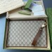 Gucci Portfolio Pouch in Beige GG Canvas with Interlocking G