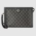 Gucci Ophidia GG Portfolio Pouch in Grey GG Supreme Canvas